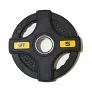 Штанга олимпийская OriginalFitTools 58 кг (диски с двумя хватами, черный гриф) - Фото 5