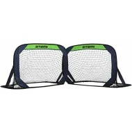 Набор складных футбольных ворот 2 шт, размер 120*80*80см, APSG04.Цвет зелено/черный